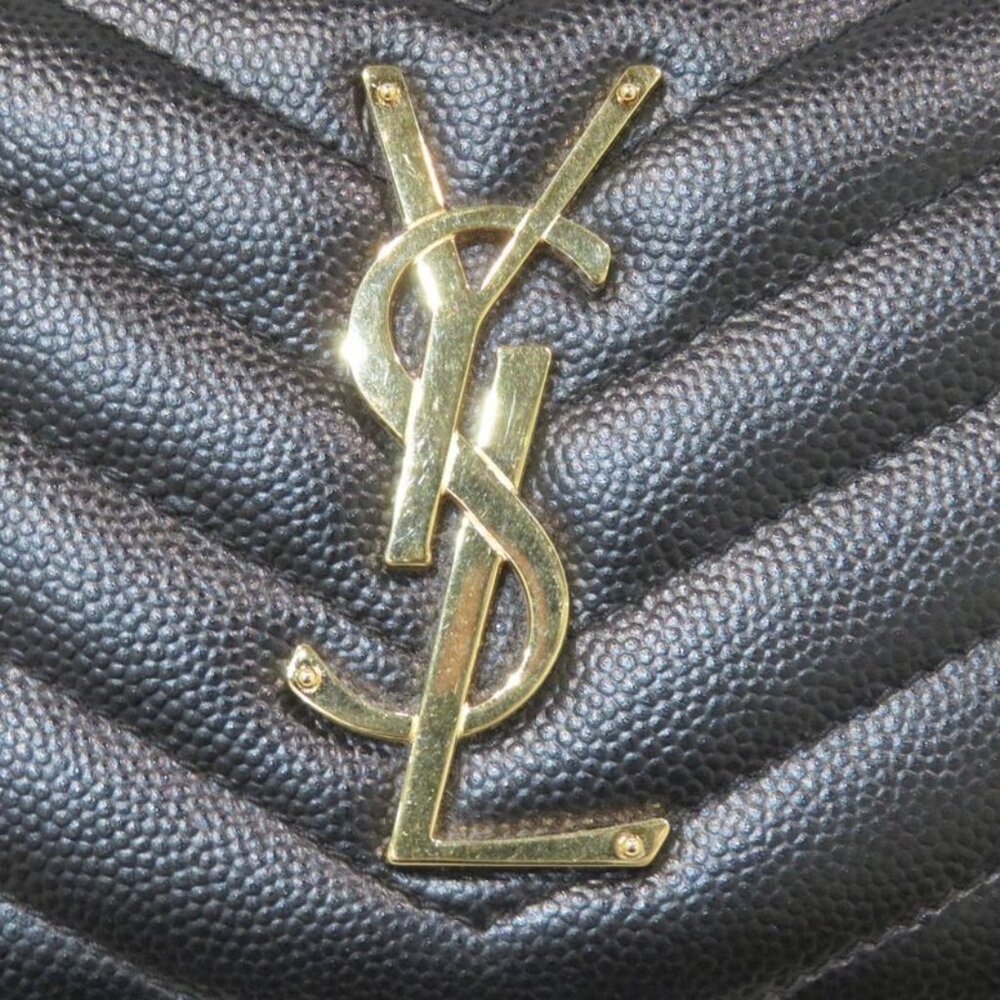 Saint Laurent Yves Stitch Zip Around Monogram YSL Wallet Leather - Picture 9 of 9